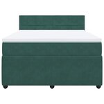 vidaXL Sommier à lattes de lit et matelas Vert foncé 140x200cm Velours
