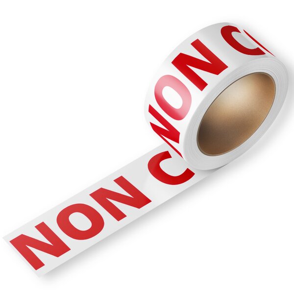 Ruban adhésif 6 rouleaux – 48 mm x 100 m avec message "Non conforme" – Bulteau Systems