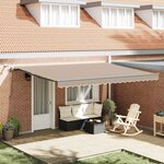 vidaXL Tissu de auvent avec Beige 450 × 300 cm Polyester