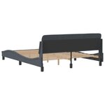 vidaXL Cadre de lit sans matelas gris foncé 160x200 cm velours