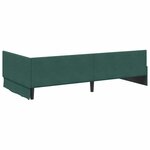 vidaXL Cadre de lit d'angle avec matelas Autre 2 Pièces Vert Velours