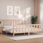 vidaXL Cadre de lit sans matelas 200x200 cm bois massif de pin