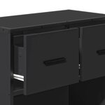 vidaXL Table de chevet noir 60x31x60 cm bois d'ingénierie et métal