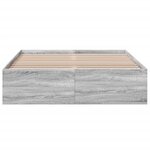 vidaXL Cadre de lit sans matelas sonoma gris 135x190 cm