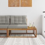 vidaXL Canapé d'extérieur extrémité Naturel 115 x 83 x 73 cm