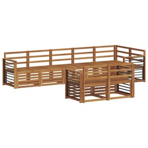 vidaXL Ensemble de canapés d'extérieur 8 pc Naturel Polyester