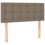 vidaXL Sommier à lattes de lit avec matelas LED Taupe 90x190 cm Tissu
