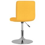 vidaXL Chaises pivotantes à manger lot de 2 jaune tissu