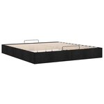 VidaXL Cadre de lit ottoman sans matelas noir 180x200 cm tissu