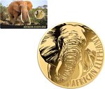 Pièce de monnaie en Or 3000 Francs g 0.031 (1/1000 oz) Millésime Gold Gift AFRICAN ELEPHANT 1/1000