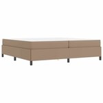 vidaXL Cadre de lit avec matelas Cappuccino 200 x 200 cm tissu