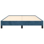 vidaXL Cadre de lit sans matelas bleu foncé 140x200 cm velours