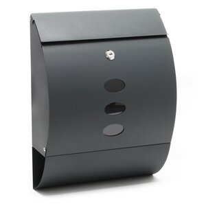 Boite aux lettres murale design porte journal acier galvanisé anthracite