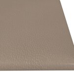 vidaXL Panneaux muraux 12 Pièces Cappuccino 60x15 cm Similicuir 1 08 m²