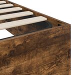 vidaXL Cadre de lit ottoman Chêne fumé 80 5 x 200 cm Bois d'ingénierie