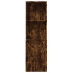 vidaXL Armoire de salle de bain étroite avec roulettes chêne fumé