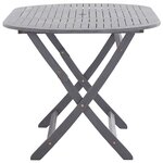 vidaXL Ensemble à manger de jardin 7 Pièces Bois d'acacia massif Gris