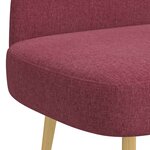 vidaXL Banc rembourré avec dossier Bordeaux 110 x 60 x 76 cm Polyester