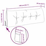 vidaXL Coussin de Dos Bleu 140 x 24 x 50 cm tissu