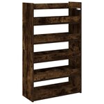 vidaXL Étagère à chaussures chêne fumé 60x25x100 cm bois d'ingénierie