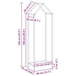 vidaXL Portant de bois chauffage blanc 40x25x120 cm