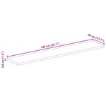 vidaXL Dessus de table rectangulaire bois massif de manguier brut