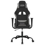 vidaXL Chaise de jeu Noir et gris clair Tissu