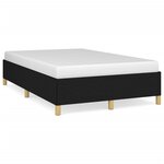 vidaXL Cadre de lit noir 120x190 cm tissu