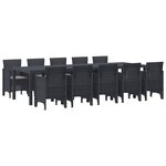 vidaXL Ensemble de salle à manger pour jardin 11 Pièces Anthracite