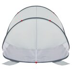 vidaXL Tente de plage 2 personnes gris escamotable imperméable