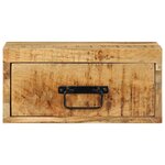 vidaXL Tables de chevet murales 2 Pièces bois de manguier massif brut