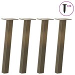 vidaXL Pieds de table basse 4 pièces Acier naturel 30 cm Acier