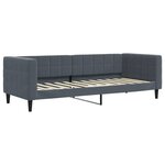 vidaXL Lit de jour avec gigogne et matelas gris foncé 80x200cm velours