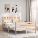 vidaXL Cadre de lit sans matelas 120x200 cm bois massif