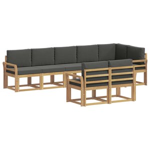 vidaXL Ensemble de canapés d'extérieur 8 pc Blanc et anthracite