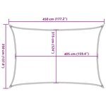 vidaXL Voile d'ombrage 160 g/m² Rouge 3 5x4 5 m PEHD