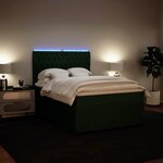 vidaXL Sommier à lattes de lit et matelas Vert foncé 140x200cm Velours