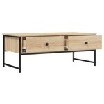 vidaXL Table basse chêne sonoma 101x49x39 5 cm bois d'ingénierie