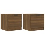 vidaXL Tables de chevet 2 Pièces Chêne marron 40x39x40 cm