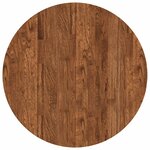 vidaXL Plateau de table Marron Clair Ø 70 x 4 cm Bois de chêne massif