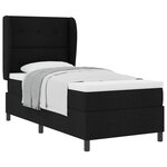 vidaXL Lit à ressorts avec matelas Noir 80 x 200 cm tissu