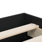 vidaXL Cadre de lit avec tiroirs sans matelas noir 120x190 cm