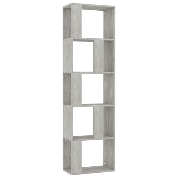 vidaXL Bibliothèque/Séparateur de pièce Gris béton Bois d’ingénierie