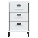 vidaXL Table de chevet VIKEN blanc bois d'ingénierie