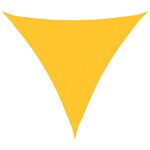 vidaXL Voile d'ombrage 160 g/m² triangulaire jaune 6x6x6 m PEHD