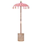 Parasol avec Base 250 cm Coton  bois