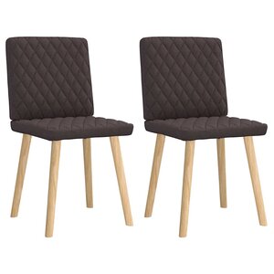 vidaXL Chaises à manger lot de 2 marron foncé tissu