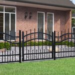 vidaXL Portail et sommet de lance Noir 103x120 cm Acier enduit poudre