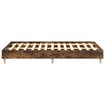 vidaXL Cadre de lit sans matelas chêne fumé 140x190 cm bois ingénierie