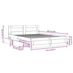 vidaXL Cadre de lit 2 Pièces Blanc 150 x 200 cm Bois d'ingénierie